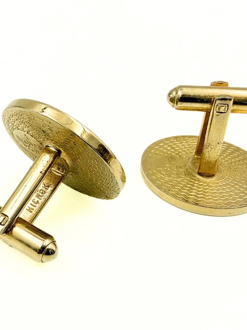 Hickok USA Signed Gold Plated Enamel Yo Te Amo Sentiment Cufflinks